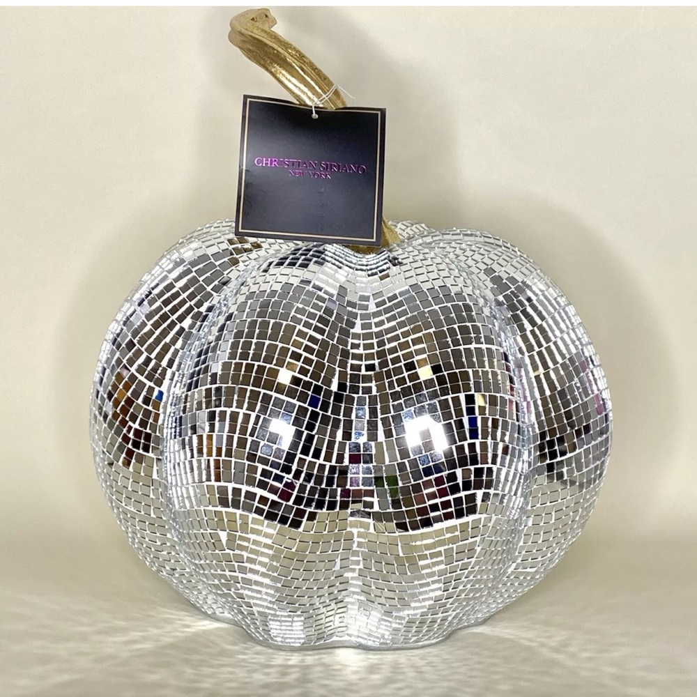 XL CHRISTIAN SIRIANO NEW YORK DISCO PUMPKIN Mosaic Mirror Halloween Fall Viral